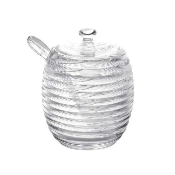 LYOR AÇUCAREIRO DE CRISTAL COM COLHER E TAMPA COLMÉIA 210ML