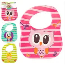 BABADOR INFANTIL PVC ANIMAIS COLORIDOS FACIL DE LIMPAR 25CM