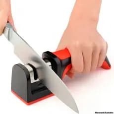 AMOLADOR AFIADOR DE FACAS E TESOURAS COM 3 FASES PREMIUM TOP ORIGINAL LINE INOX 21,5CM