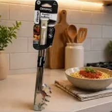Pegador Massa Salada Carne Legumes Grande 20 cm 100% Aço Inox premiun fácil limpeza  e uso