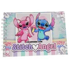 Livros de Colorir Stitch e Angel - 35 Folhas Cada - 22x15x1cm (cada)