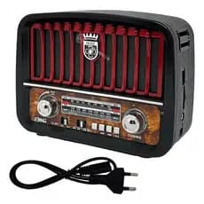 Rádio Retro Le-601 Lelong Bateria Recarregável Am Fm Bluetoo