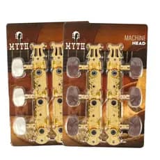 Tarraxa Myth Para Violão 6 Cordas - Pino Fino Dourada