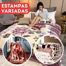 Manta Casal Felpudo 2,0x1,80 Quentinha Estampada (Bebê, Solteiro, Queen)