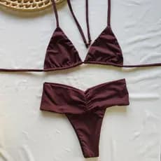 Biquíni cortinha com calcinha efeito lipo cintura alta Estilo  Conforto e Elegância para o Verão!