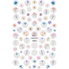Adesivos Para Unha Pelicula 3D Florais Coloridas Borboleta Flores Diversas 70 Por Cartela Nais Art