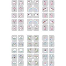 60 Adesivos Para Unha Película Chuva De Benção Unicórnio Linda Nail Art Nova Tecnologia HD 3D 29