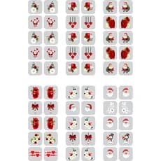 120 Adesivos Película 3D Tema Natal Lindas Nail Arte