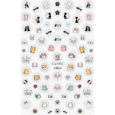 Adesivos De Unha Nova Linha Pet Gatinho Fofinho Gato Lindo Nail Designer Tecnologia Pelicula 3D HD