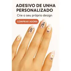 Adesivo de Unha Personalizado do Seu Jeito Com Nome Foto Tema Preferido Exclusiva Tecnlogia 3D