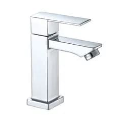 Torneira de metal inox bico baixo para banheiro e lavabo