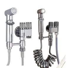 Ducha Higiênica Para Banheiro Lavatório Registro Duplo Chumbo/Cromada Inox ABS KIT DUCHA + REGISTRO DUPLO