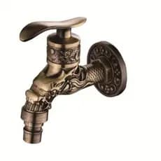 Torneira De Água De Bronze Antiga Para Pendurar Na Parede P/Vintage Jardim Tanque Cozinha