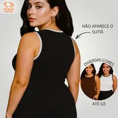 Regata plus size blusa básica feminina camiseta canelada confortável blusinha verão