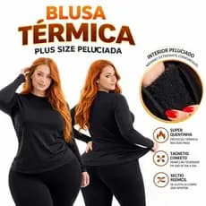 Blusa de Frio manga longa Plus size feminina segunda pele peluciada camiseta flanelado envio rápido