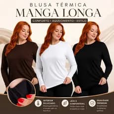 Blusa de frio feminina segunda pele térmica camiseta manga longa pelúciada agasalho inverno