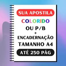 Impressão e Encadernação de Apostila A4 Frente e Verso com Espiral | Faculdade Cursinho Universitário | Até 250 pág.
