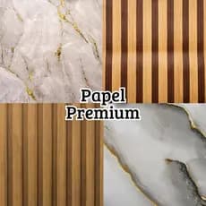 Papel de Parede Adesivo Mármore Branco com Detalhes Dourados 5m x 45cm para Sala, Quarto e Cozinha