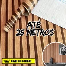 Papel de Parede Adesivo Ripado Autocolante Envelopamento Madeirado 5 Metros Quarto Hal Sala Cozinha