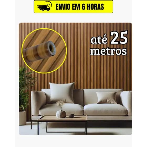 Papel de Parede Ripado Amadeirado Autocolante – Madeira Realista Decoração Parede Para Sala Quarto Escritório Premium