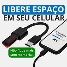 Cabo Adaptador OTG Tipo C Modelo Android Novo Conecte Pen Drive Mouse Teclado Impressora Controle