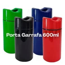 Camisinha Porta Garrafa 600ml Colorido Com Tampa Cerveja Gelada