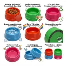 Kit 12 Comedouro Tradicional 140ml Lembrancinhas para Cão Gato Pet