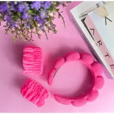 kit tiara nuvem e munhequeira skin care makeup