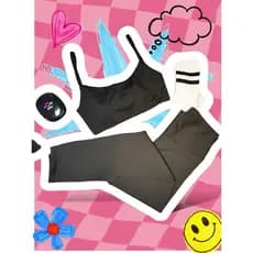 conjunto academia poliamida cintura alta 310 fitness+mimo