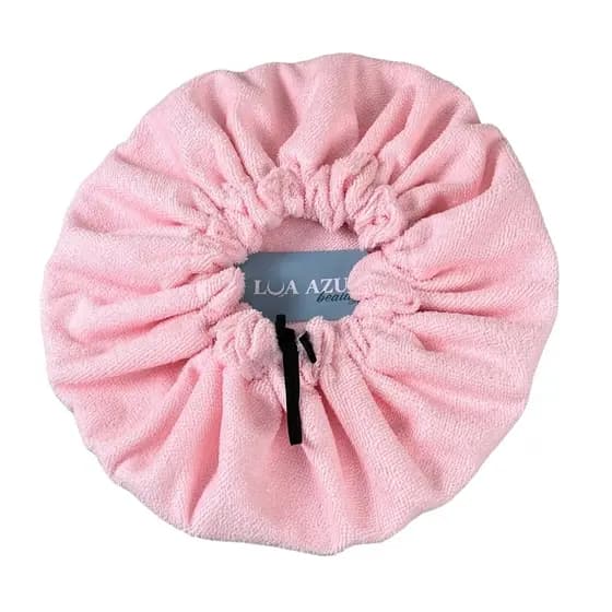 Touca Microfibra pós Banho Secagem Rapida e sem Danos - Lua Azul Beauty Com Bag de Cetim para Transporte