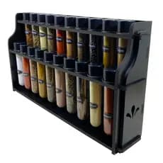 Porta temperos mesa ou parede kit suporte condimentos com potes + ETIQUETAS