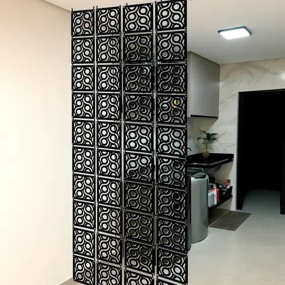 Painel decorativo divisória de ambiente sala cozinha escritório painel em MDF kit 6 12 18 e 24