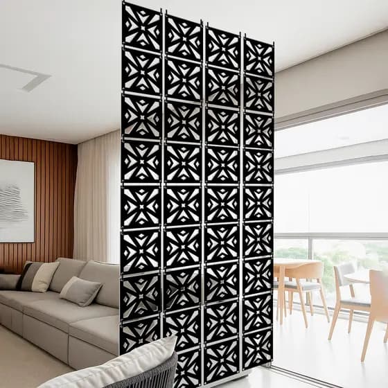 Painel decorativo divisória de ambiente sala cozinha escritório painel em MDF kit 6 12 18 e 24