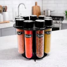 Porta Temperos Condimentos galheteiro 10 tubetes organizador e decoração cozinha mesa