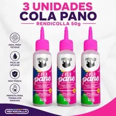 KIT 3 COLAS PANO 50g RENDICOLLA TRABALHOS MANUAIS / ARTESANATOS