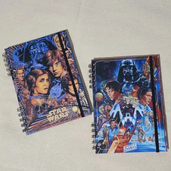 Caderno Capa Dura Star Wars New Hope ou Império Contra Ataca