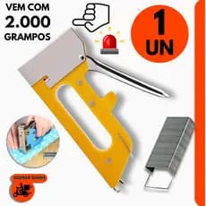 Grampeadores de Tapeceiro Manual Alta Pressão P/ Profissional Tapeceiro +  2.000 Grampos