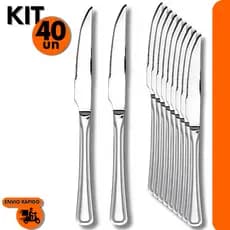 Kit 40 Facas de Mesa para Jantar Bar Casa e Restaurante
