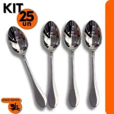 Kit 25 Colheres de Mesa para Jantar Bar Casa e Restaurante