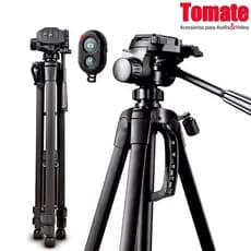 Tripé Profissional Para Câmera E Celular Tomate Mtg-3014 Universal 1.40m