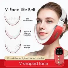 Massageador V-Face Elétrico Com Calor Sem Fio Para Queixo Papada Modelagem Rosto