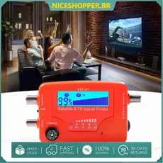 Genérico 2 Em 1 Localizador De Sinal De Satélite E TV LCD Digital Portátil Medidor De Força De Antena Fg Com