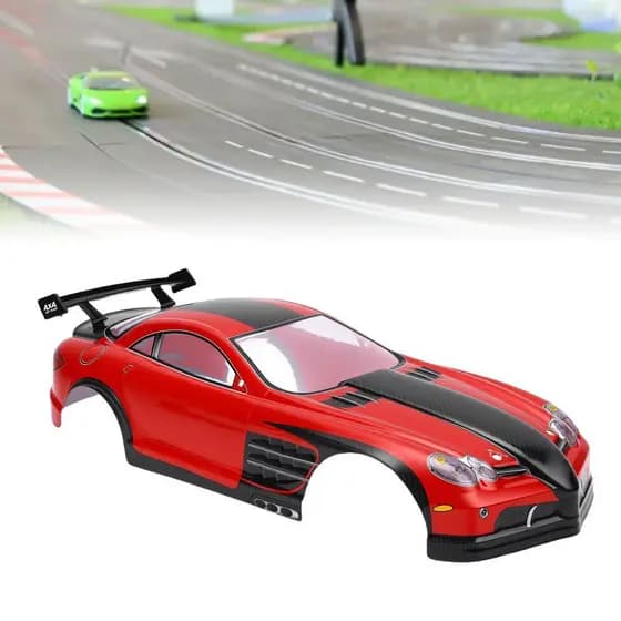 Escala 1/10 RC Car Body Shell Estrutura de controle remoto universal e asa traseira para carros de corrida de 26 cm de