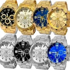 Kit Relógio Masculino 10 Relogio Pulseira Em Aço Relogio Dourado Relógio Prata de Pulso original Top S-CXS