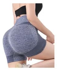 Short Feminino Empina Bumbum Azul, fitness, academia, exercícios, campo