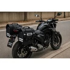 Alforge Moto Universal 25 Litros fixo nos suportes