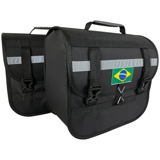 Alforge de moto 25 litros universal + capas de chuva