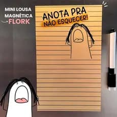 Lousa de Geladeira Magnética Divertido Lista de Compras Recados 12x19,5 cm Lembretes