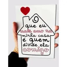 Ímã de Geladeira Decorativo Família Casa Coração Frase O Que Eu Mais Amo Grande Lar 12x17cm