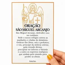 Ímã de Geladeira – Oração de São Miguel Arcanjo 12x17cm - Decoração e Fé